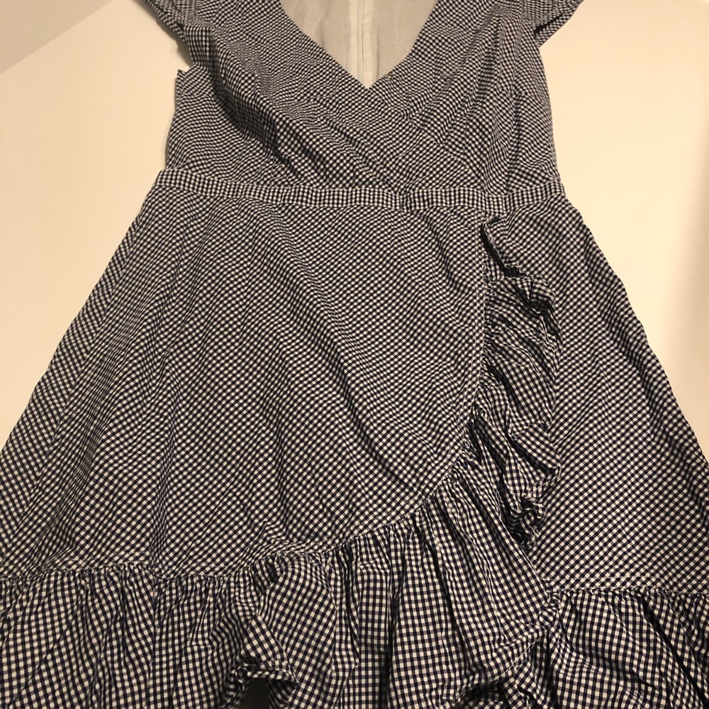 J. Crew Navy Gingham dress